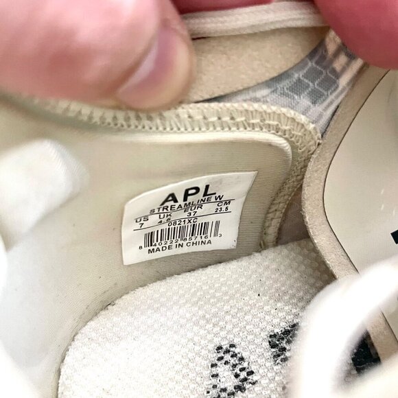 APL Streamline Low Top Running Sneakers Parchment Black Leopard Size 7 - Picture 14 of 14